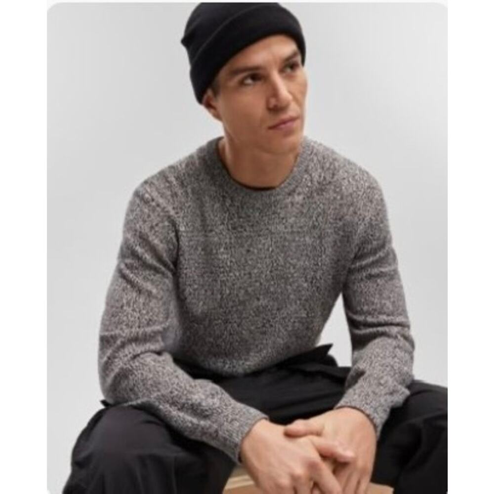 Mode of One Men’s Regular Fit Marled Knit Gray Sweater Medium NWT